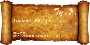 Tyukodi Márk névjegykártya