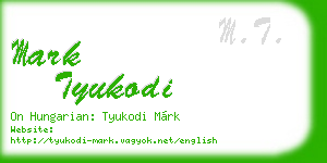 mark tyukodi business card